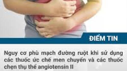 Nguy cơ phù mạch đường ruột khi sử dụng các thuốc ức chế men chuyển và thuốc chẹn thụ thể angiotensin II