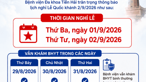 Thông báo nghỉ lễ Quốc khánh 2/9/2026
